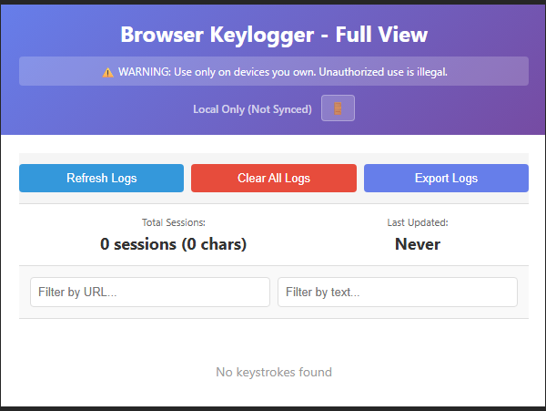 Browser Keylogger